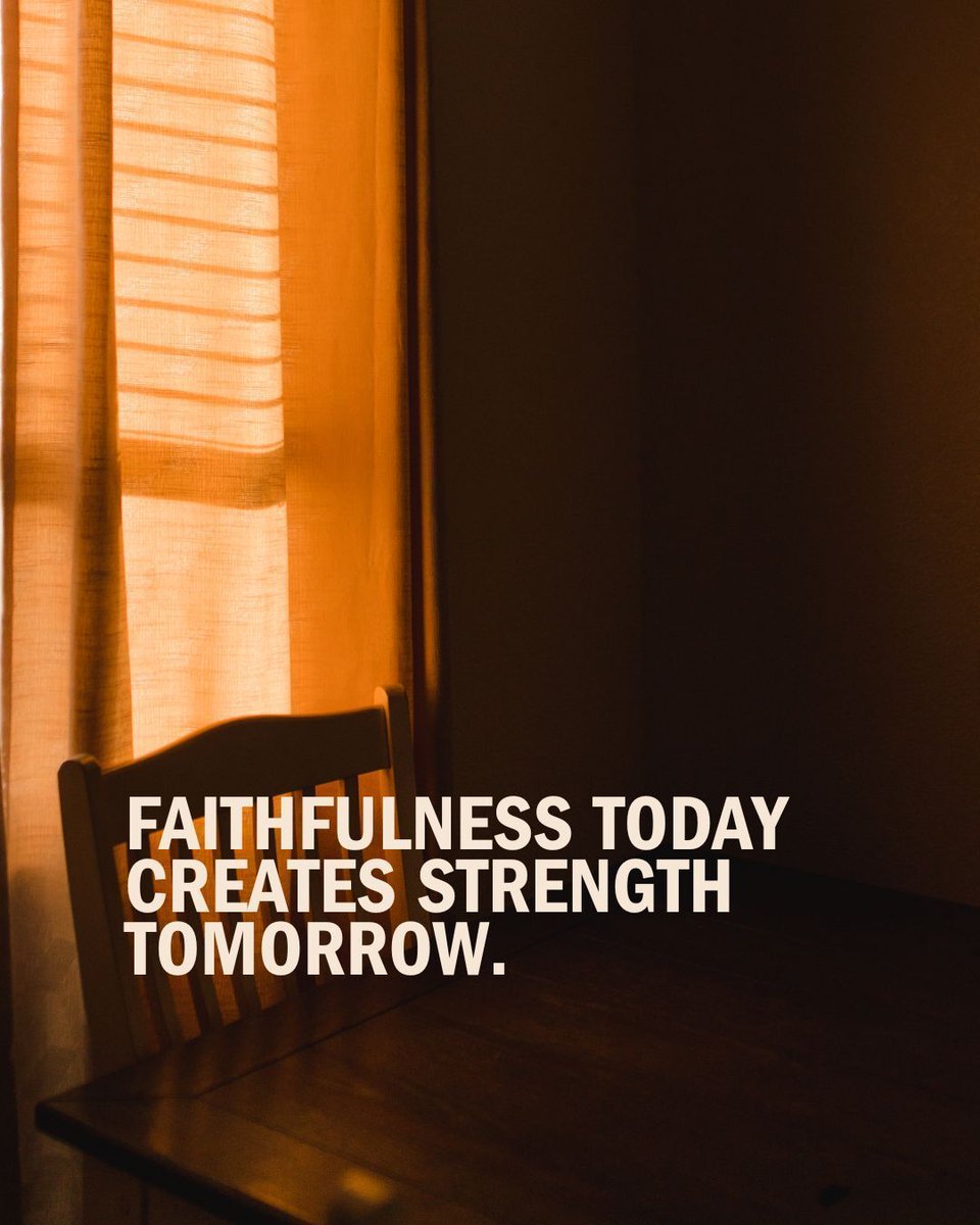 spachurch's tweet image. Faithfulness is rarely dramatic, but it is deeply formative.
What we practice today shapes the strength we rely on tomorrow.