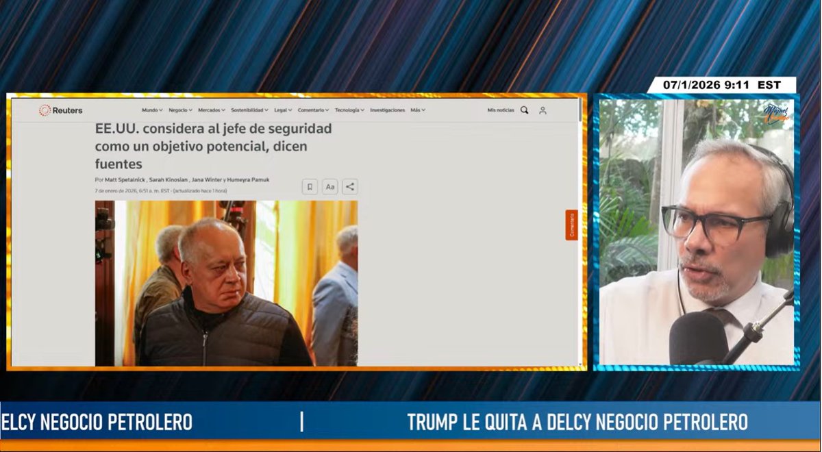🔴 EN VIVO

ALERTA: EEUU DECLARA HORA CERO PARA DIOSDADO

De acuerdo a un artículo exclusivo de la agencia de noticias Reuters, el gobierno de Trump advirtió que Diosdado Cabello podría encabezar su lista de objetivos a menos que ayude a cumplir con las demandas de EEUU y