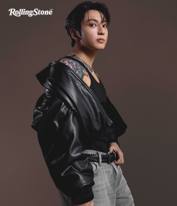Jungkook in newly shared photos for Rolling Stone.