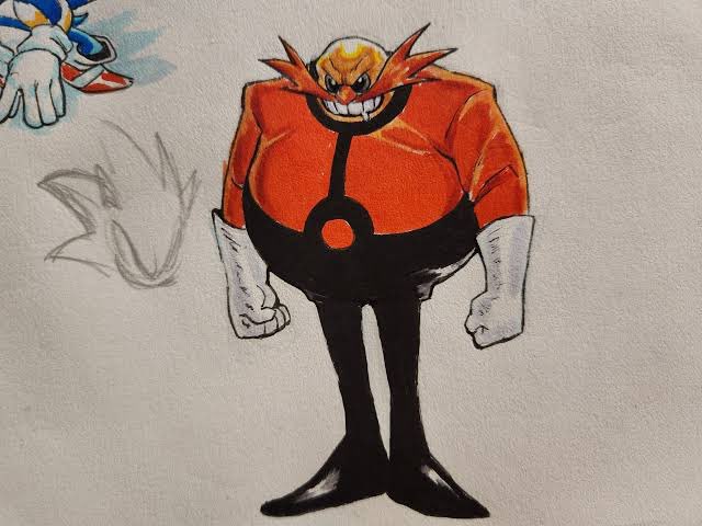 THENEWOmegan's tweet image. That one suit Eggman wore in Sonic Spinball. (Art by @/ThePinkGalaxy55)