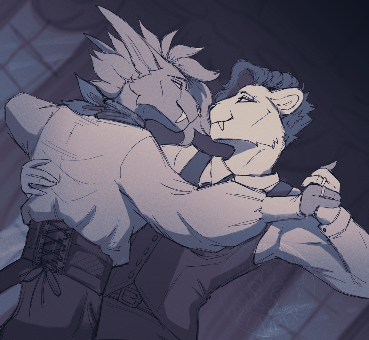 Slumbears's tweet image. ' You are my way of life.. the only way I know '
Yesterday's warmup sketch ft. my girlfriend :&amp;gt;

[ #furry ]