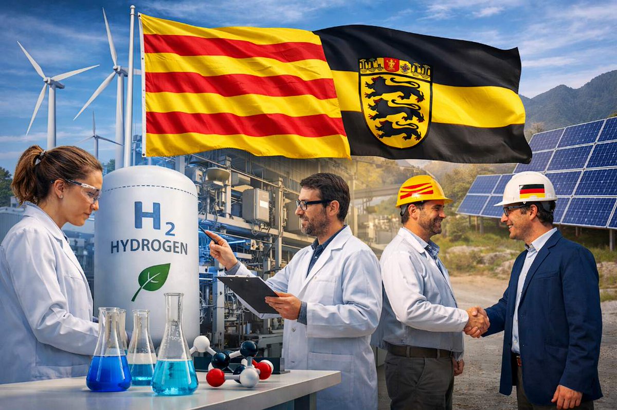 Cataluña y Baden-Württemberg activan un programa clave sobre hidrógeno verde, publicada en Hidrogeno verde - is.gd/9WDKeZ