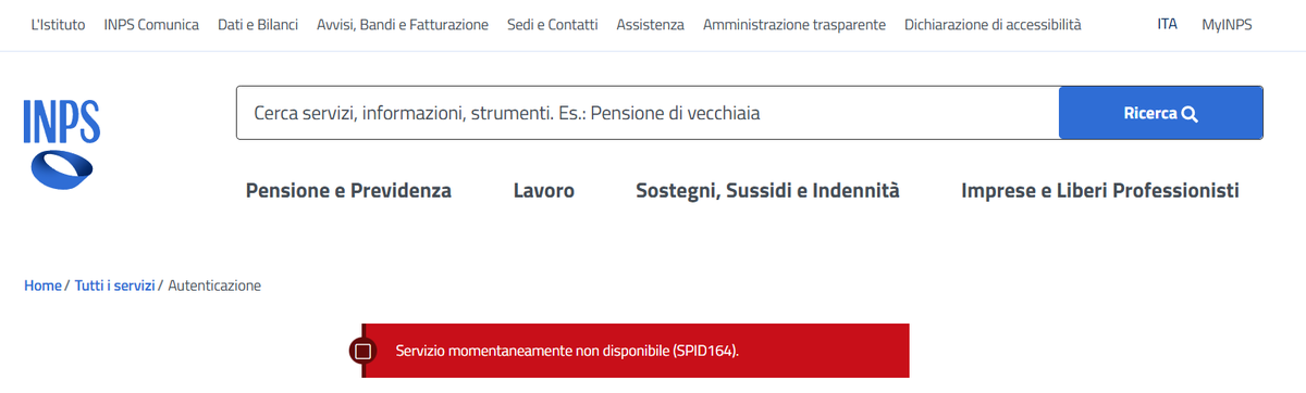 pietrogiliberti's tweet photo. @INPS_it Non si riesce ad entrare su MyINPS né con SPID né con CIE. #InpsDown https://t.co/PBruvLc4Hi