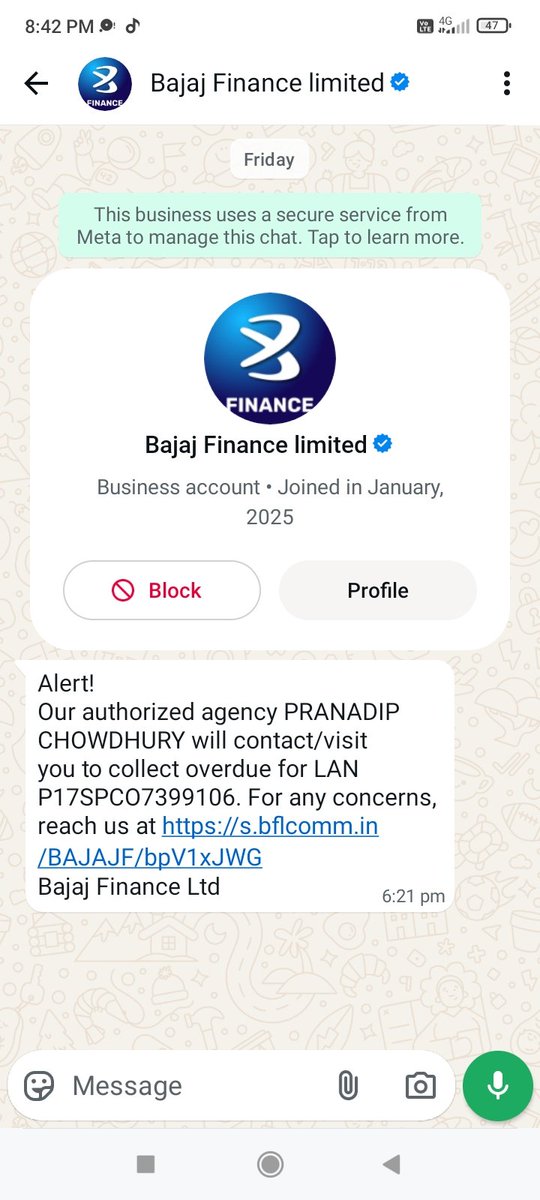 SHEKHAR59865002's tweet photo. I have 4-5 complaints regarding illegally unlawful recovery harassment by @Bajaj_Financial @Bajaj_Finserv which is not addressed &amp; action being taken &amp; now again their executive called me after The @RBI @RBIsays prescribed time line. Its an work policy of bajaj @nsitharaman https://t.co/yLNOWGfApl