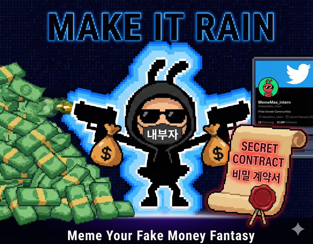 The Ultimate Insider Strategy (최강의 내부자 거래 전략) @MemeMax_Fi @MemeCore_M 좋은차  우르스 사는거 뻔한데 좋슴돠. 여행 뻔한데 이것도 끌리죠. 하지만 진짜 퐌타지는 가짜 돈으로 @MemeMax_intern 을  고용하렵니다. Hey 인턴! 어차피 가짜 돈인데