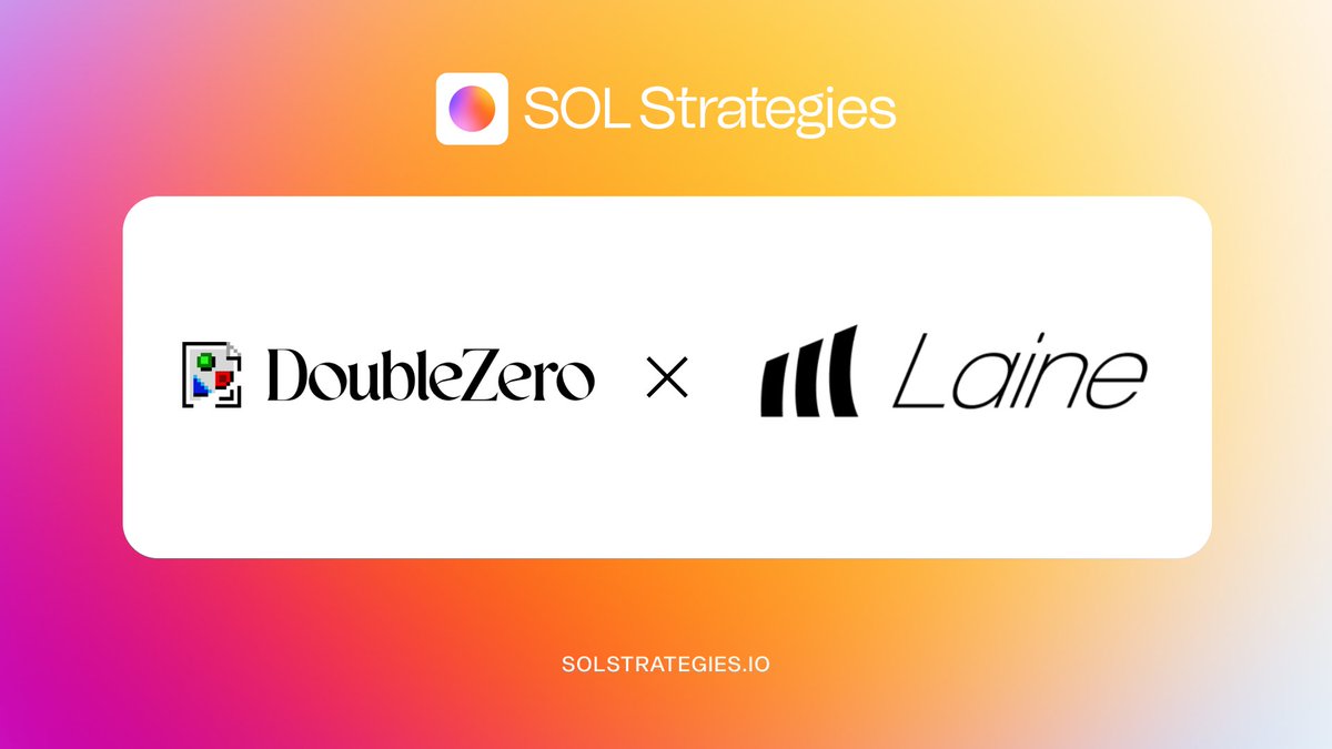 Lets go!!! @solstrategies @laine_sa_ @doublezero Solana on DoubleZero about  to change the world. We are so early.