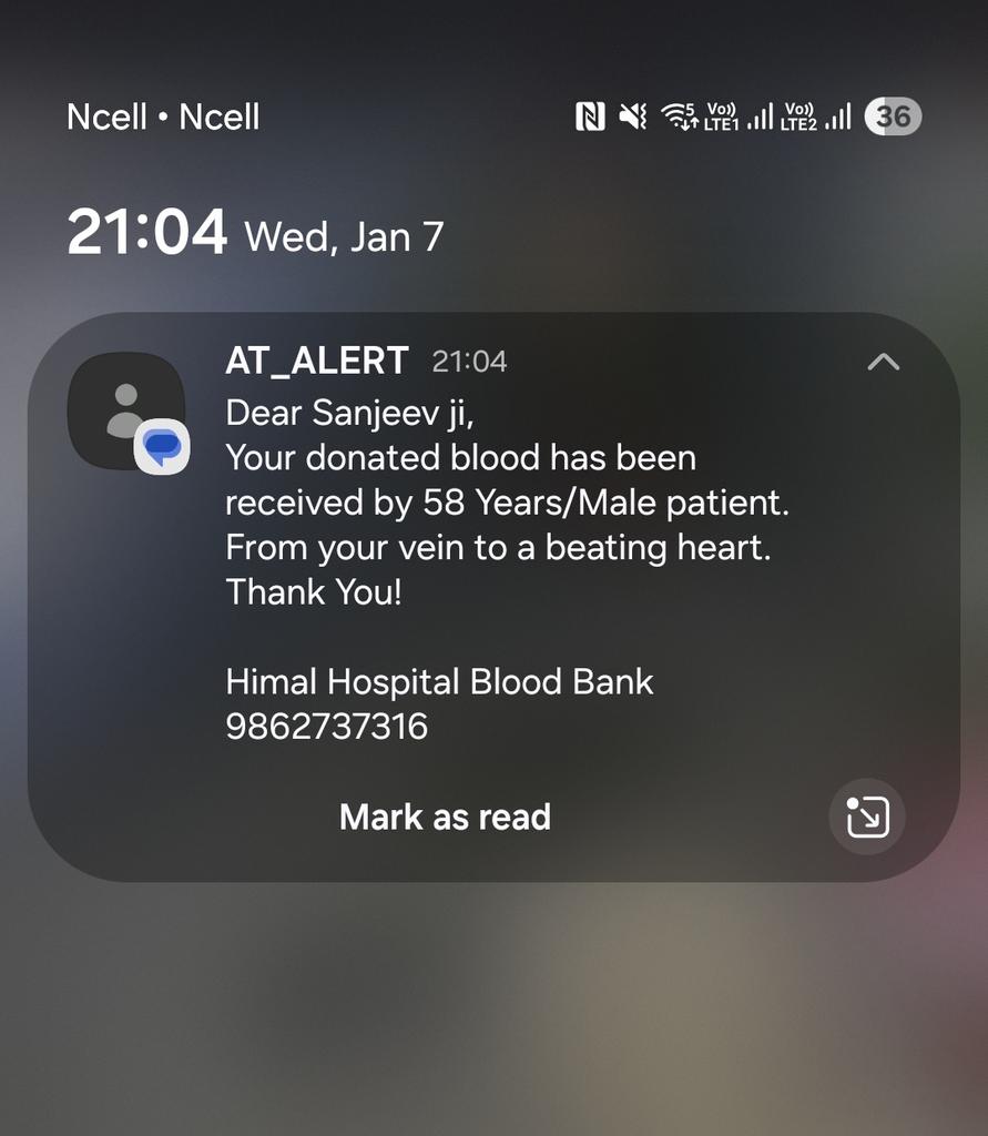 sanzinme's tweet image. This alert gave me the feeling of saving someone's life. ❤️❤️