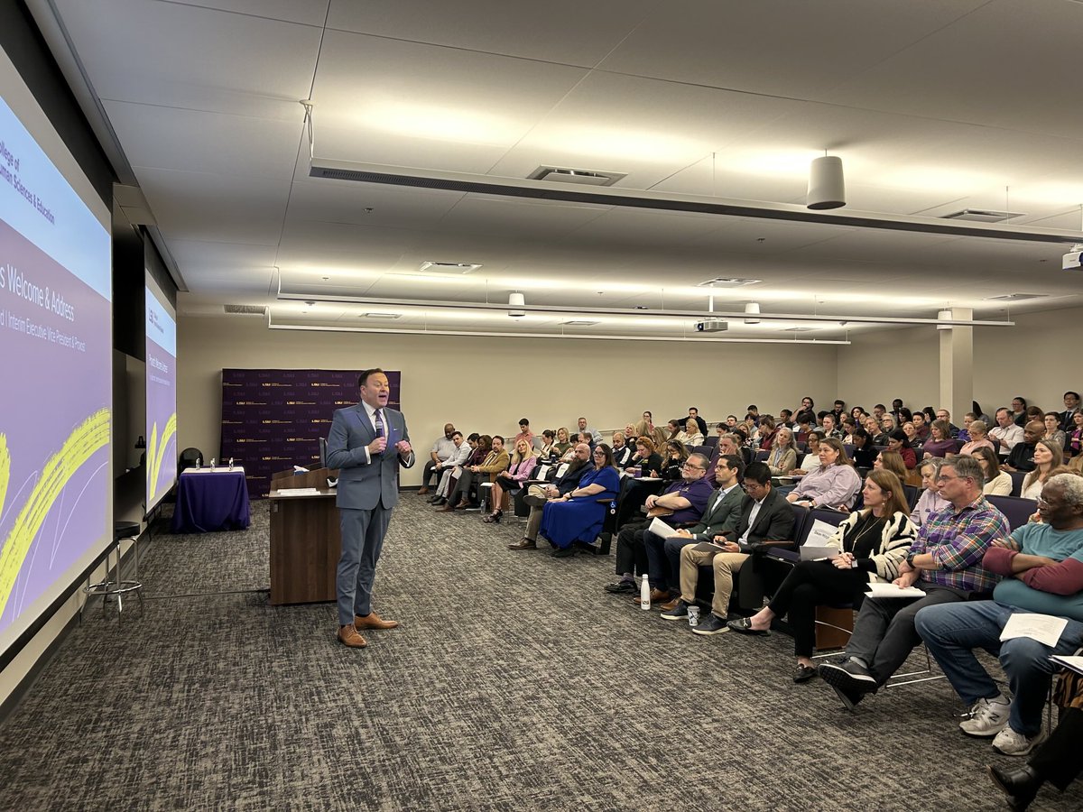 Excited to have Provist Blanchard address the ⁦<a href="/LSUCHSE/">LSU CHSE</a>⁩ faculty this morning.