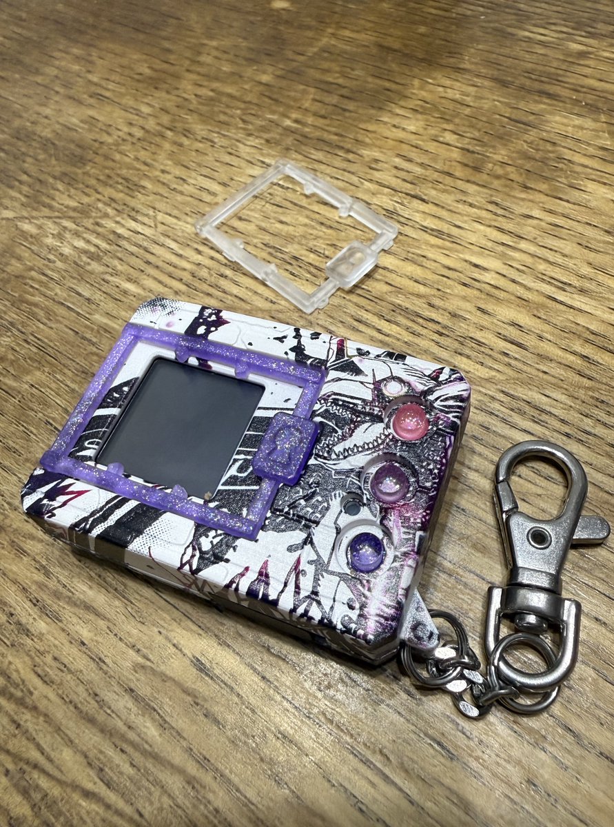 本日完成したデジモンのフレームです クリアパープル ラメ クリア