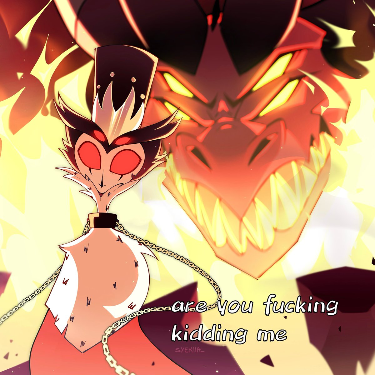 syekiia_'s tweet image. The silliest comparison came to mind after seeing this pokemon meme.. 🤧

So ya know I just HAD to draw it
#stolas #mastermind #helluvaboss