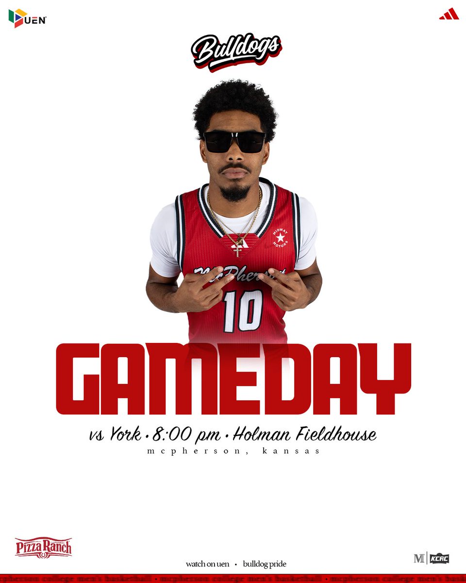 Back at HOME 🏠

🆚 York University
⌚️ 8:00 PM
📍 McPherson, Kansas
📺 KCAC Network/UEN

#BulldogPride