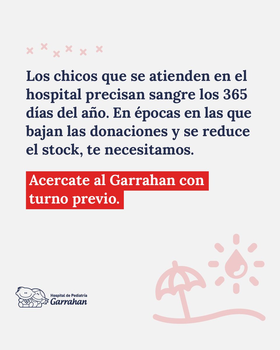En vacaciones, el Garrahan convoca a donar sangre 

Los chicos que necesitan sangre para el tratamiento de sus enfermedades la requieren en forma permanente, los 365 días del  año.

La sangre no se fabrica y solo puede obtenerse por la donación. Por eso, en una época del año en