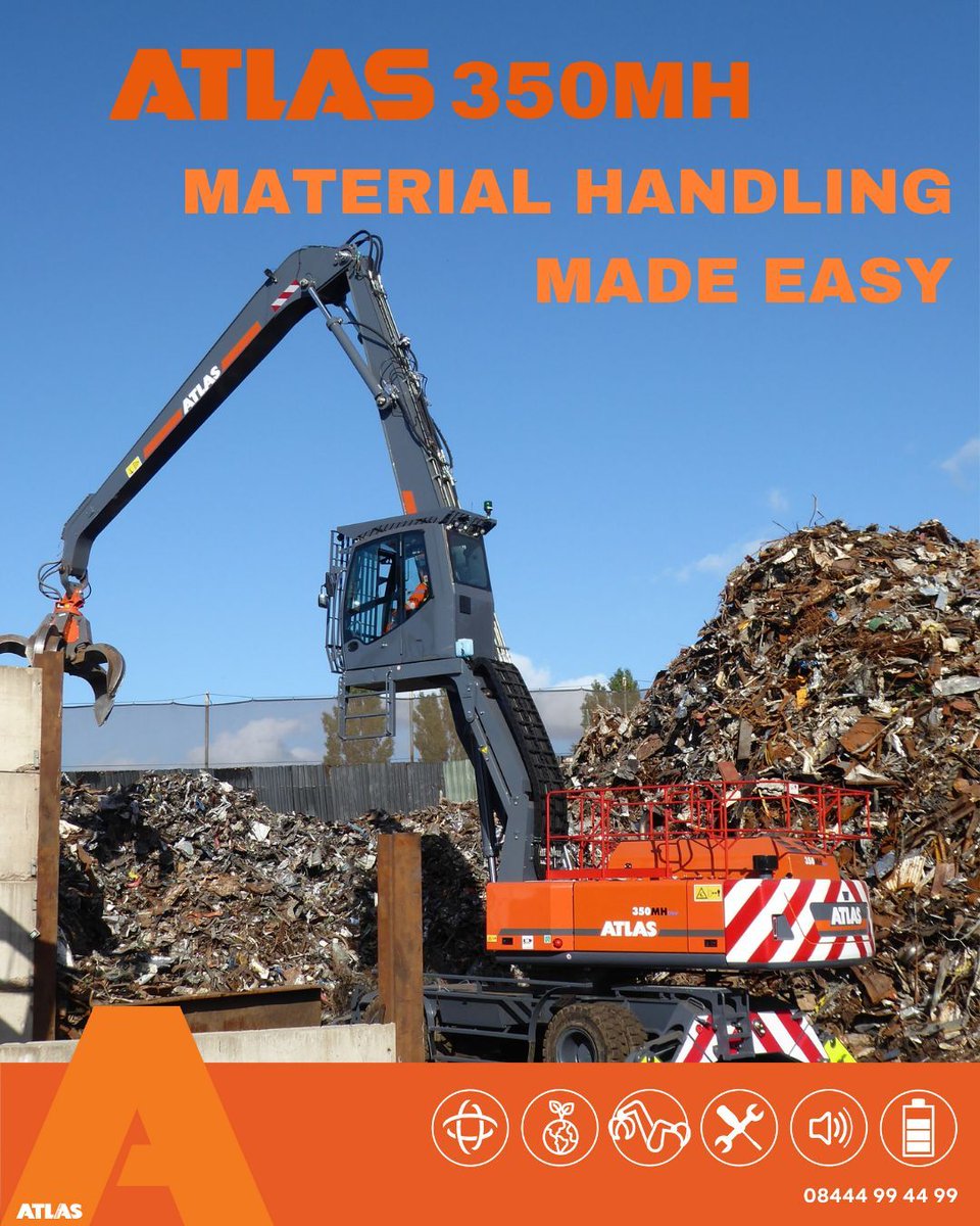 Material handling made easy.
The ATLAS 350MH is built for demanding applications - delivering clear visibility, precise grab control, and dependable performance everyday.
Backed by unbeatable service support from your trusted UK dealer.
#ATLAS #MaterialHandling #PlantMachinery
