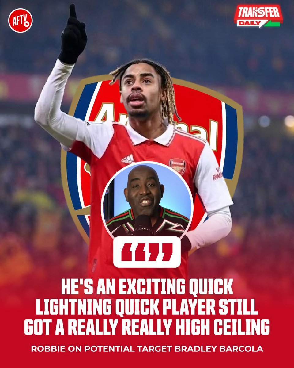 AFTVMedia's tweet photo. Lightning quick, massive ceiling. 👀⚡
Would you take 𝗕𝗿𝗮𝗱𝗹𝗲𝘆 𝗕𝗮𝗿𝗰𝗼𝗹𝗮 at Arsenal? https://t.co/pyntfm66Hb