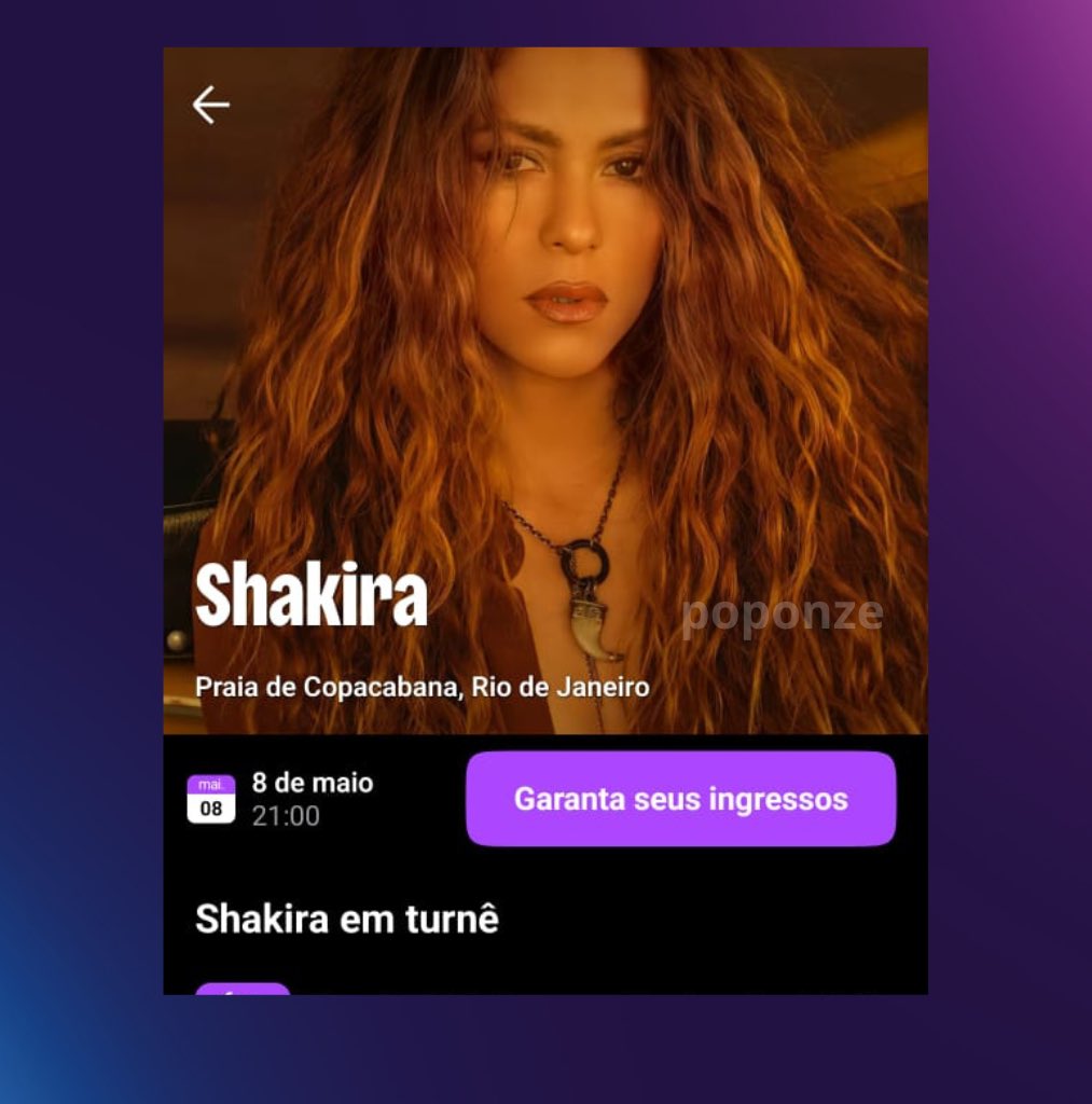 poponze's tweet image. MEU DEUS! O aplicativo da Deezer mostra Shakira confirmada como atração do Todo Mundo no Rio 2026. 🇧🇷