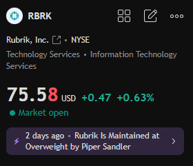 StockWaveNews's tweet photo. If anyone would like to help me add $RBRK Rubrik to EasyEquities, please fill in their form. https://t.co/sJUMFLjLZO

Rubrik is a cybersecurity and cloud data management company that specializes in Zero Trust Data Security. While it provides enterprise backup and recovery services, its core value proposition is "cyber resilience" - helping organizations specifically secure their data against ransomware and recover it quickly after a cyberattack.