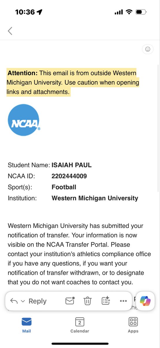 Officially in the portal! Grad transfer CB 🎓6’1 40-4.44 ready to make a impact