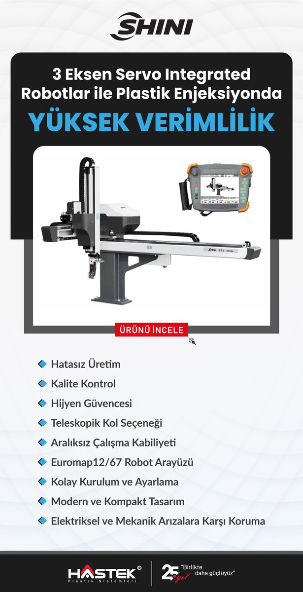 SHINI 3 Eksen Servo Robot .. Özellikle Kolay Kullanım ve Fiyat konusunda ÇOK İDDİALIYIZ.. Arayın 0212 671 60 50