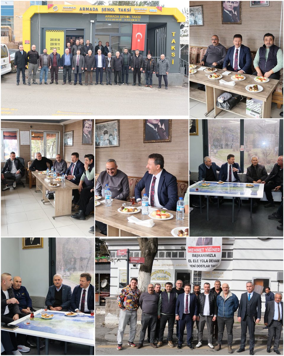 MehmetYiginer's tweet image. Armada Şenol, Ulusoy, Balgat Kardeşler, Metiş Birlik ve Dostlar Taksi duraklarımızı ziyaret ederek, esnaf kardeşlerimizle bir araya geldik.

Ziyaretlerimizde; esnaflarımızın talep ve beklentilerini dinlerken, korsan taşımacılıkla mücadele, aplikasyon çalışmaları ve vergi…
