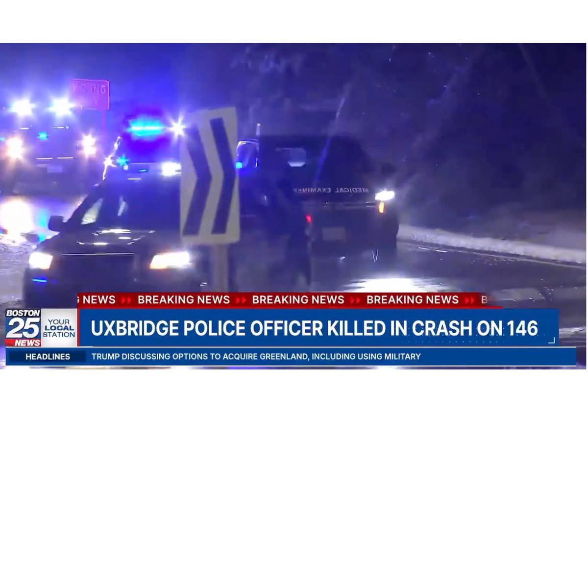 COP KILLED: An officer with the Uxbridge Police Department, MA was killed early Wednesday while assisting a driver on Route 146. The officer was struck during the roadside response and later died from injuries, despite lifesaving efforts. Currently, the identity of the officer