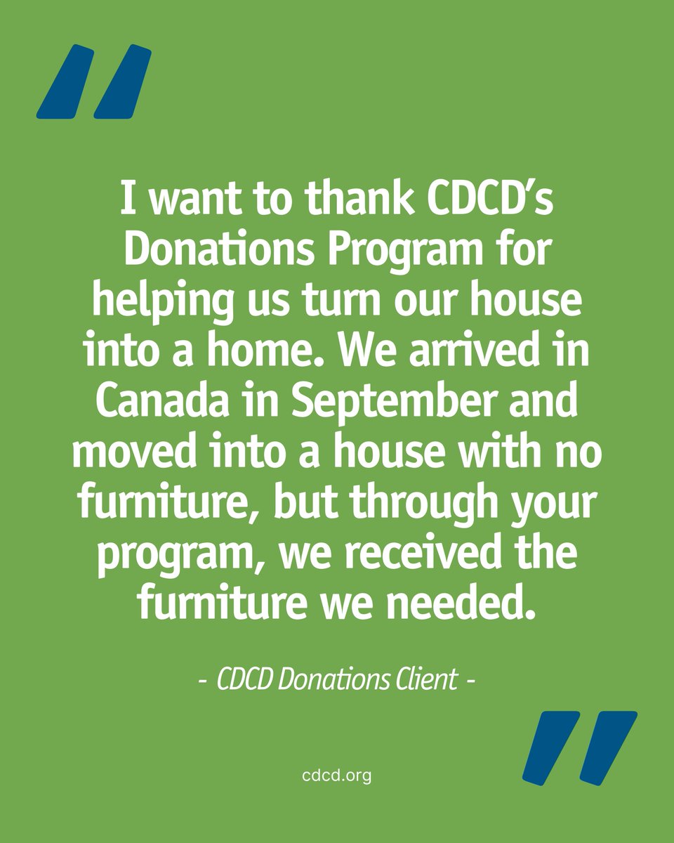 CDCDurham's tweet photo. From a house to a place that feels like home. 💚
Through our Donations Program, a family received essential furniture to help them settle in. Community support truly makes a difference.
Donate or apply for donated items—link in bio.

#DonationsProgram #CDCD https://t.co/jhWTJuAp0e
