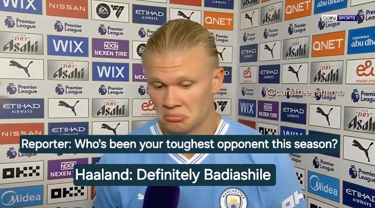 Erling Haaland named Badiashile as his toughest opponent after facing him on Sunday.  [<a href="/beINSPORTS_EN/">beIN SPORTS</a> ]