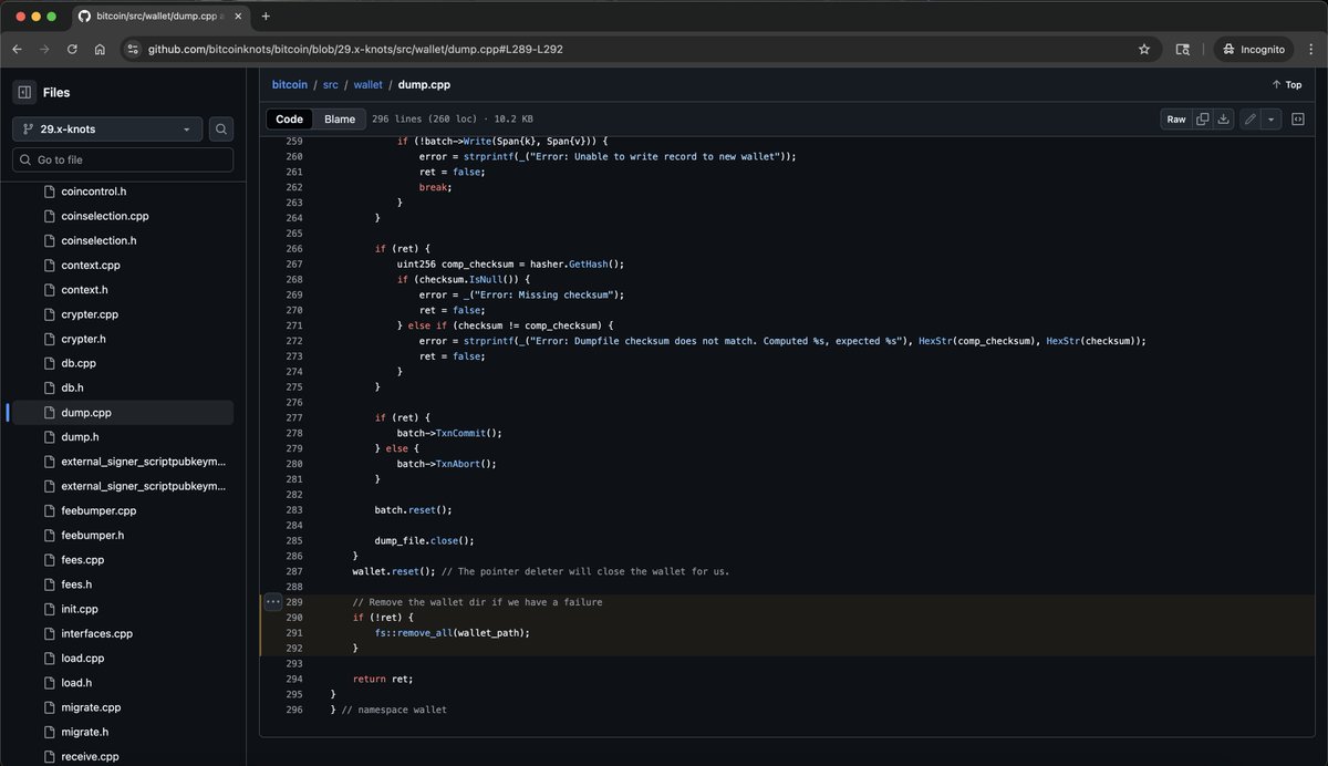 Here's the same bug in Knots v29.x. Might want to patch that, <a href="/LukeDashjr/">Luke Dashjr</a>.