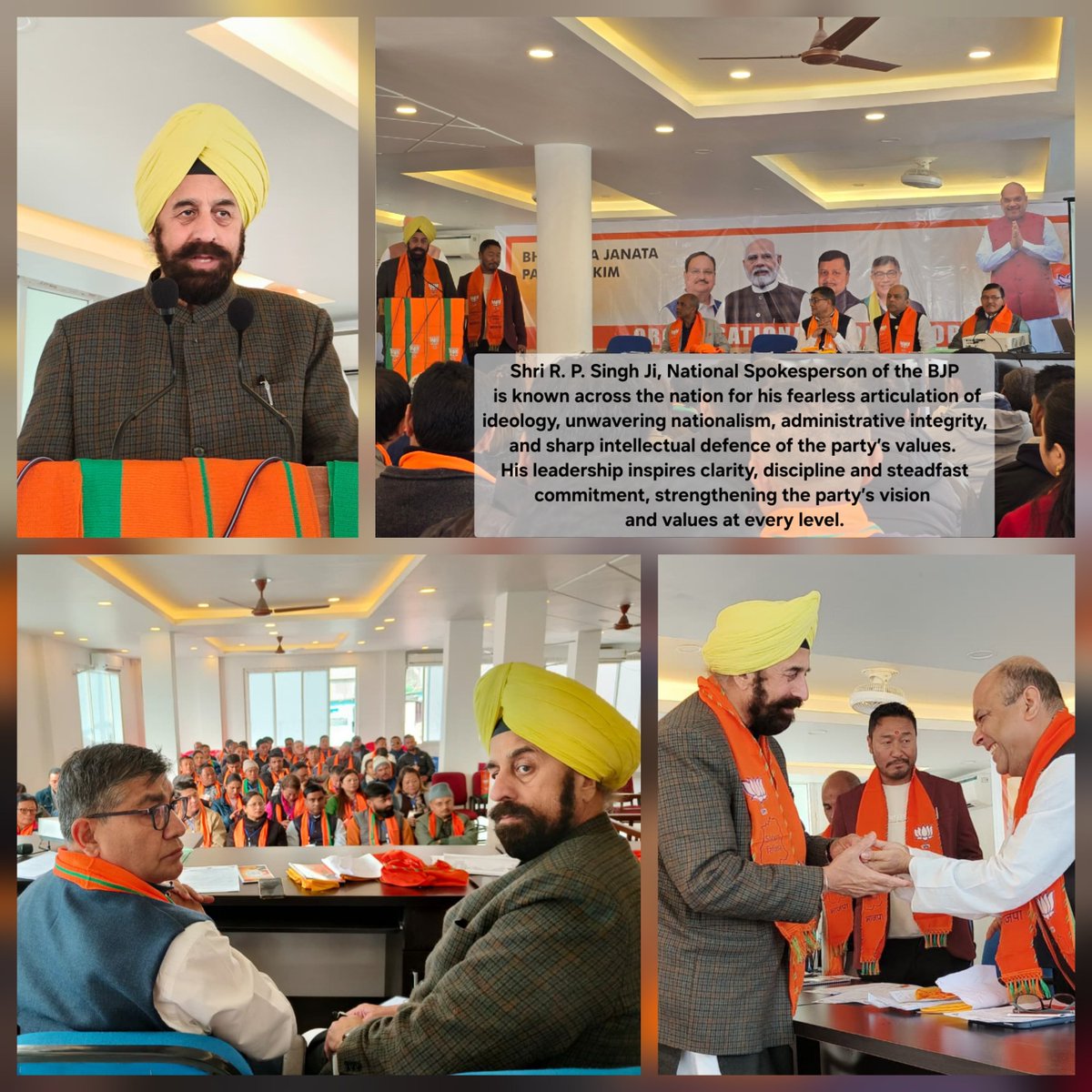 Today Dr. Rajdeep Roy Ji, Former Loksabha MP and Senior #BJP leader from Assam and Shri R. P. Singh Ji, #NationalSpokesperson of the #BharatiyaJanataParty conducted the Organizational Workshop in #Sikkim. This spark will align every karyakarta with firm determination towards the