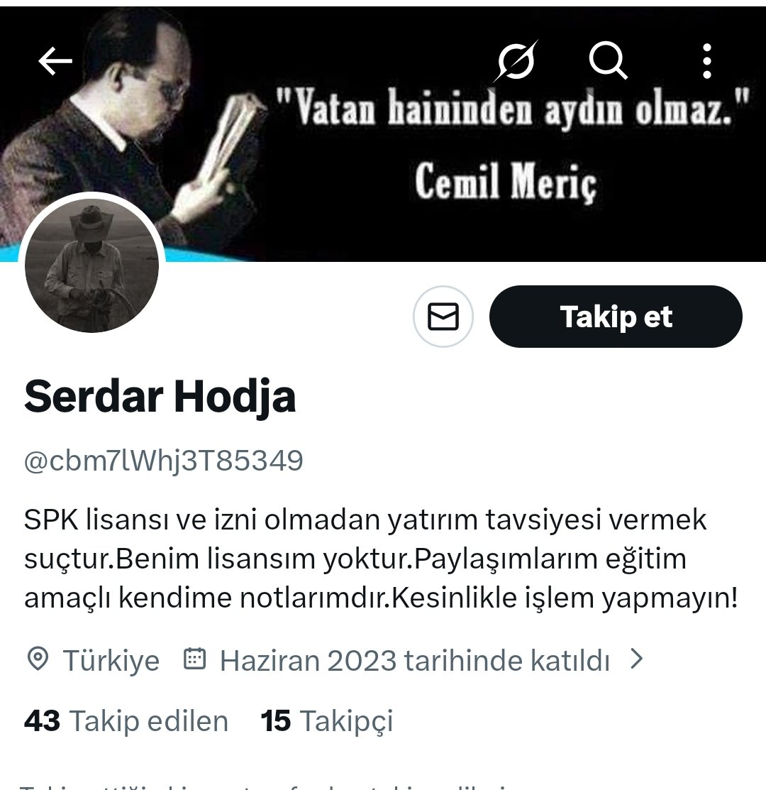 Arkadaşlar aşağıdaki twit atan adıma açılmış sahte bir hesaptır.
Eski twitlerimi tekrar tekrar atmaktadır.
Ciddiye almayın.
Spam ve şikayette bulunursanız sevinirim.