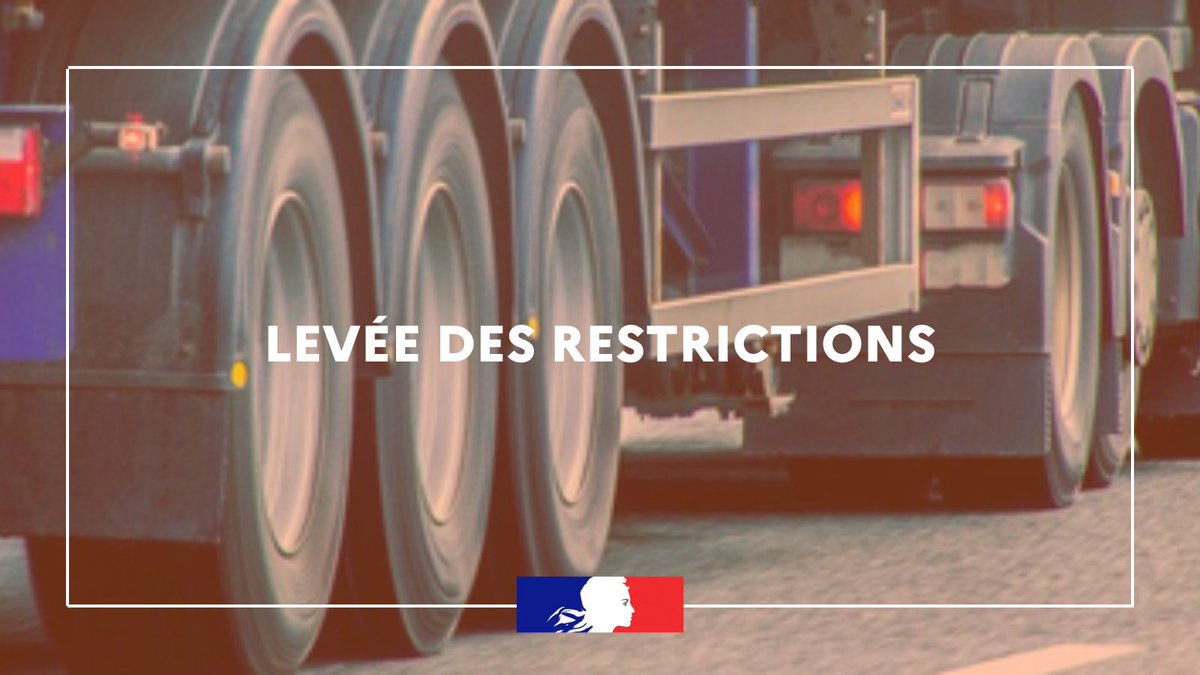 Image de Préfet d'Indre-et-Loire - #Alertemétéo I Levée des restrictions en Indre‑et‑Loire  ⚠️ 

👉 Les restrictions de circulation pré