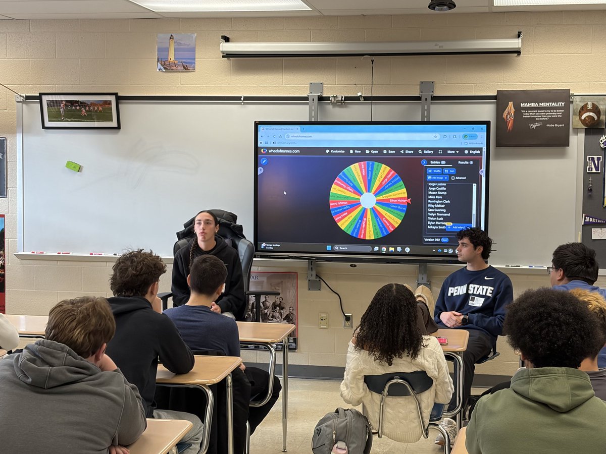NHSpbears's tweet image. Northern Alumni Athletes, Anna Lehman and Noah Hayes, came in today to speak to the Northern Athletic Leadership Club.