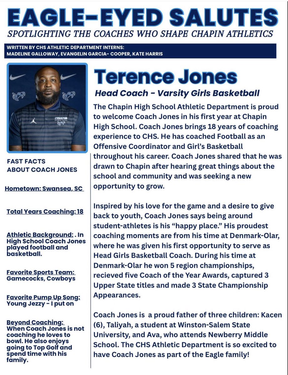jonescoach85's tweet image. Very Blessed and thankful to Denmark Olar and Chapin High for giving me the opportunity to lead their basketball programs