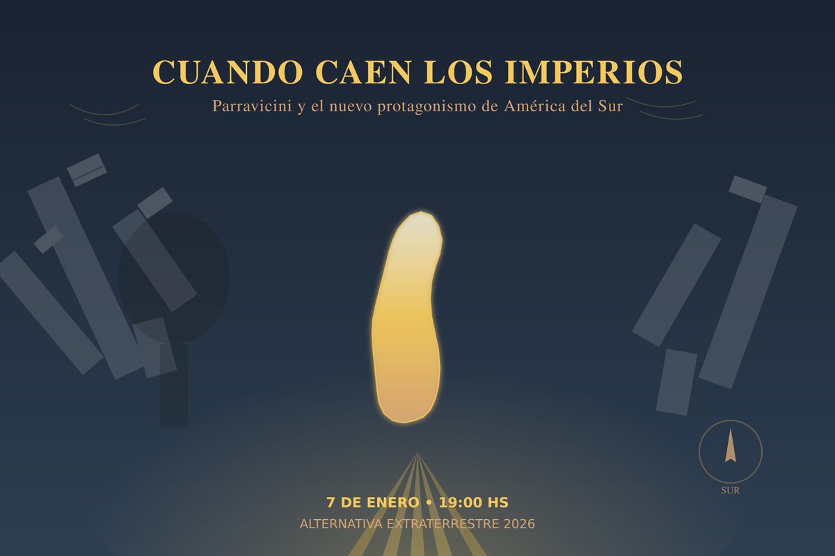 cioluz's tweet photo. Cuando caen los imperios, la conciencia queda expuesta.
Iniciamos 2026 reflexionando sobre relato, poder y humanidad.
Globalismo, multipolarismo, América del Sur y Parravicini.
El fenómeno OVNI también se piensa desde la Tierra.
🗓 7 de enero | 18 hs
📡 YouTube – https://t.co/sPX6CAKMYq