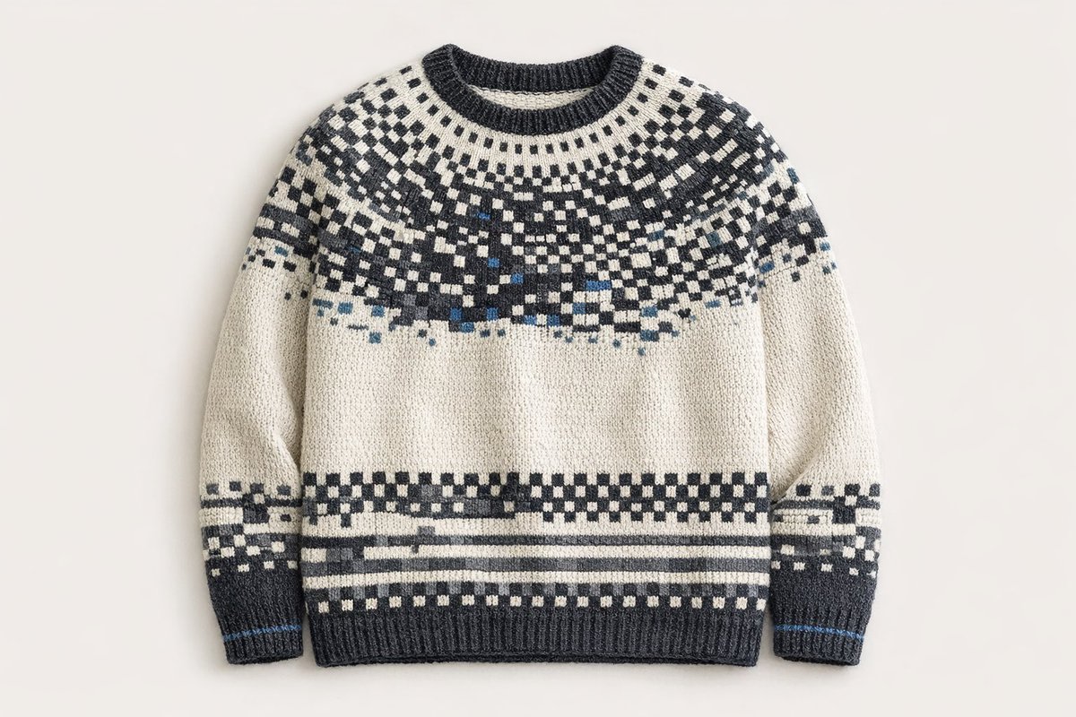 미래의 내가 만들게 될 스웨터 도안 샘플시안*
제목은 톰요크 스웨터.

*ai생성이미지입니다