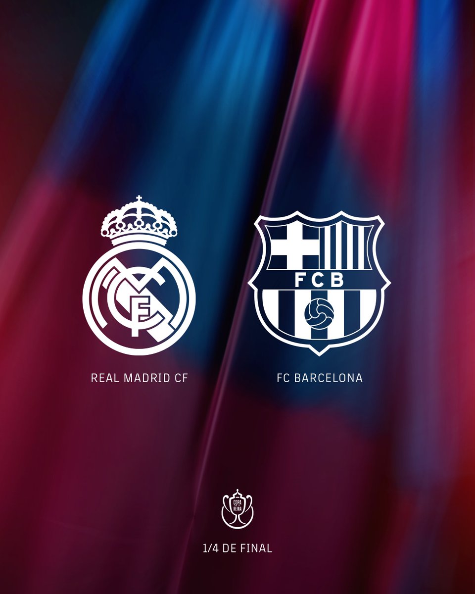 FCBfemeni's tweet image. El Reial Madrid, el nostre rival als quarts de final de la Copa 🏆
