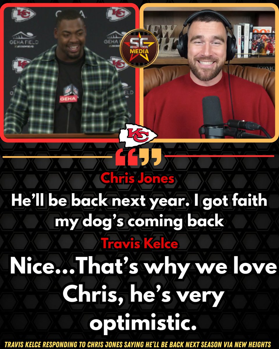 StarcadeMediaKC's tweet image. #TravisKelce reacts to Chris Jones saying that he would come back to play next season 😀 #newheights
