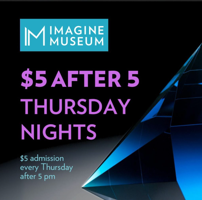 ImagineMuseum's tweet photo. $5AFTER 5PM THURSDAYs
$5 Admission per Person
Every Thursday from 5 pm to 8 pm
https://t.co/LJEduW4YaE
#imaginemuseum #glassart #thingstodoinstpete #saintpetersburgfl https://t.co/aDVaJ1djWy