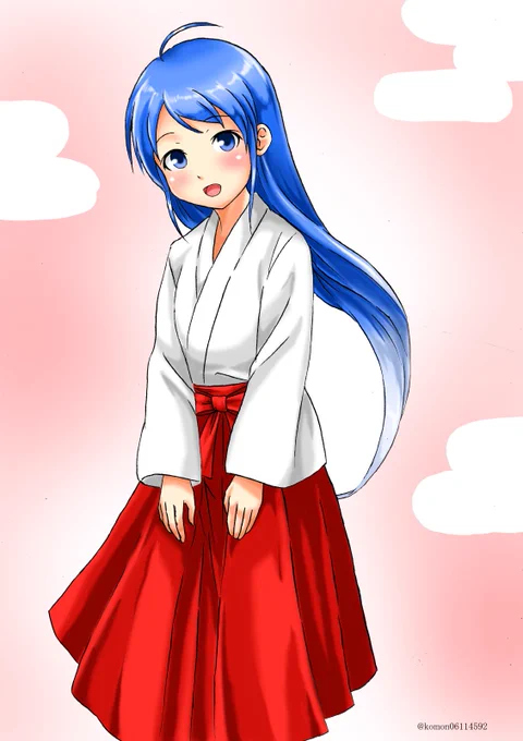 かなり前に描いた正月っぽい五月雨ちゃん…