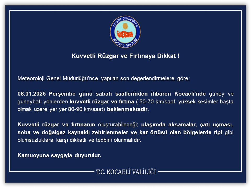 kocaelivaliligi's tweet photo. Kuvvetli Rüzgar ve Fırtınaya Dikkat !
🔽
https://t.co/NqZ5yUcX9b
@afadkocaeli https://t.co/Riou1WWy6h
