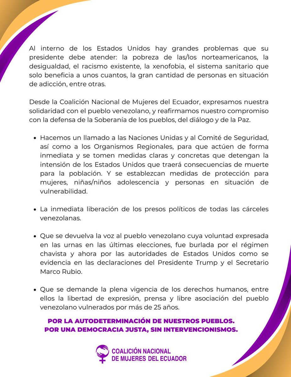 Coalición Nacional de Mujeres del Ecuador tweet media