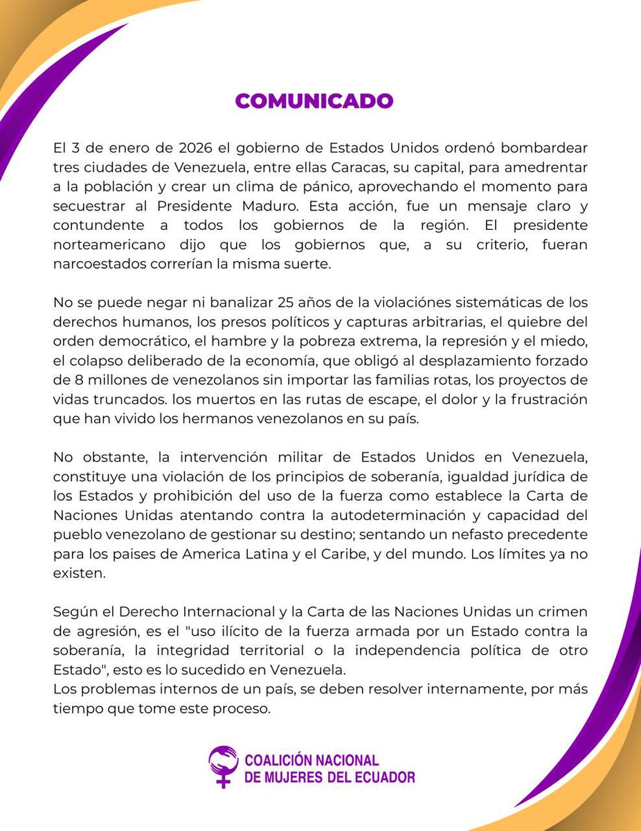 Coalición Nacional de Mujeres del Ecuador tweet media