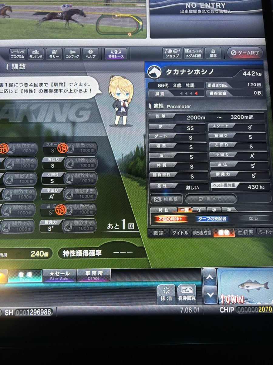 久々に発動馬生産🐎
自身初オールSには後一歩届かずでした😢
青特もいいの引けたので期待です😁
(タイミングが秋華賞だったので、デビューはまた今度に…)