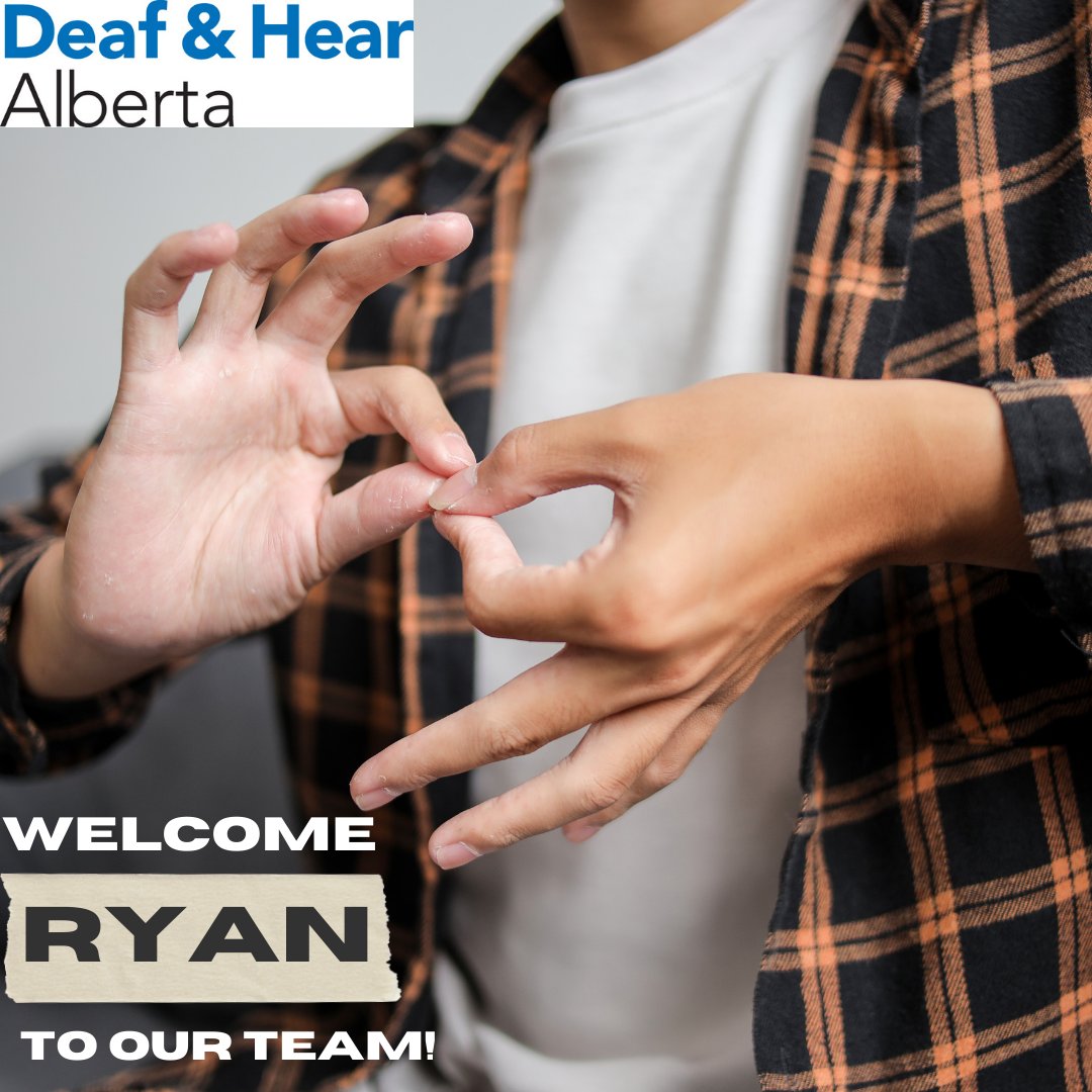 We are pleased to welcome Ryan to our Interpreting Services team! 
 Ryan joins Erin in helping you book interpreting appointments.
 📧 Email: booking@deafandhearalberta.ca
 📱 Text: 403-284-6203