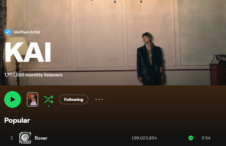 KAI now has 1,707,555 monthly listeners on Spotify (+4,860). 

🎧 open.spotify.com/album/78cxz0pQ…

#KAI #카이