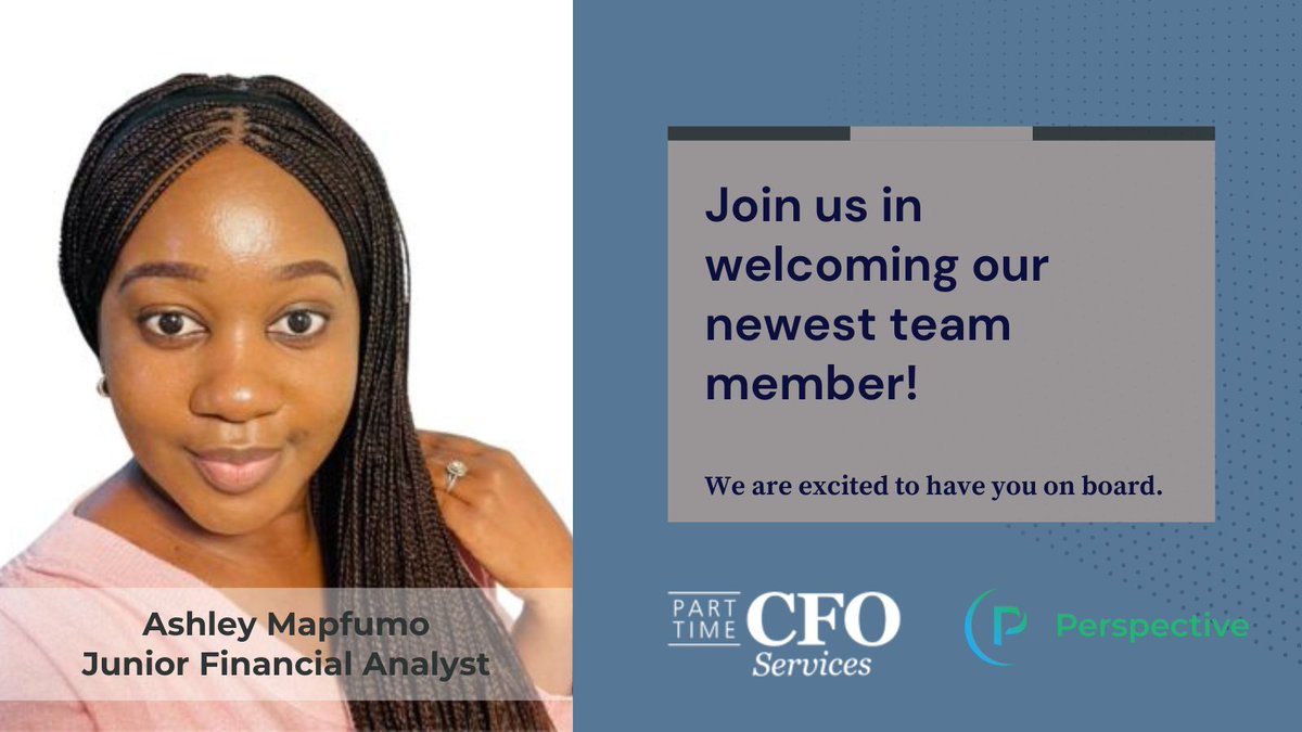 PTCFO's tweet image. Please join us in welcoming Ashley Mapfumo to the team! Ashley joins PTCFO as a Junior Financial Analyst, bringing a strong background in accounting and financial reporting. Read more about Ashley here 👉 parttimecfoservices.ca/profiles/ashle…
#welcometotheteam #juniorfinancialanalyst