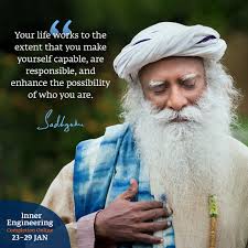If you want to be increasingly capable of taking control of your life and being responsible for your actions and choices, discover the tools provided by Sadhguru.

 InnerEngineering👇 
sadhguru.co/IE
#BeginFromWithin