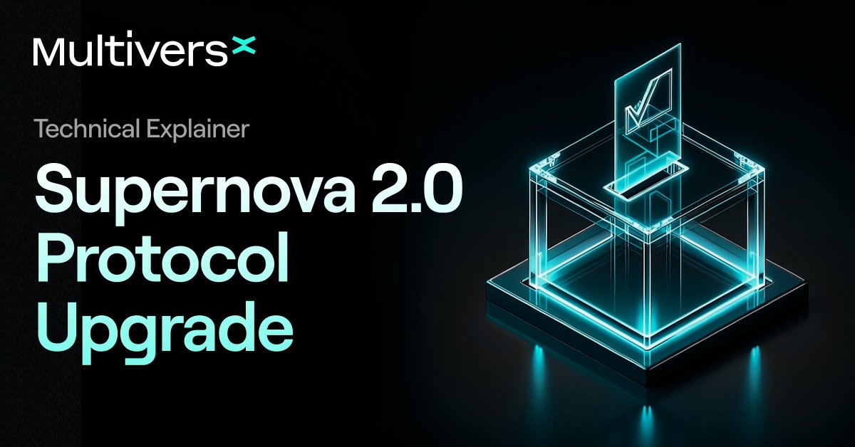 CodeMultiversX's tweet image. Supernova governance begins tomorrow.

Before the vote goes live, here’s a technical breakdown of what the upgrade actually changes at the protocol level — and why it matters.

A technical thread.
🧵 👇