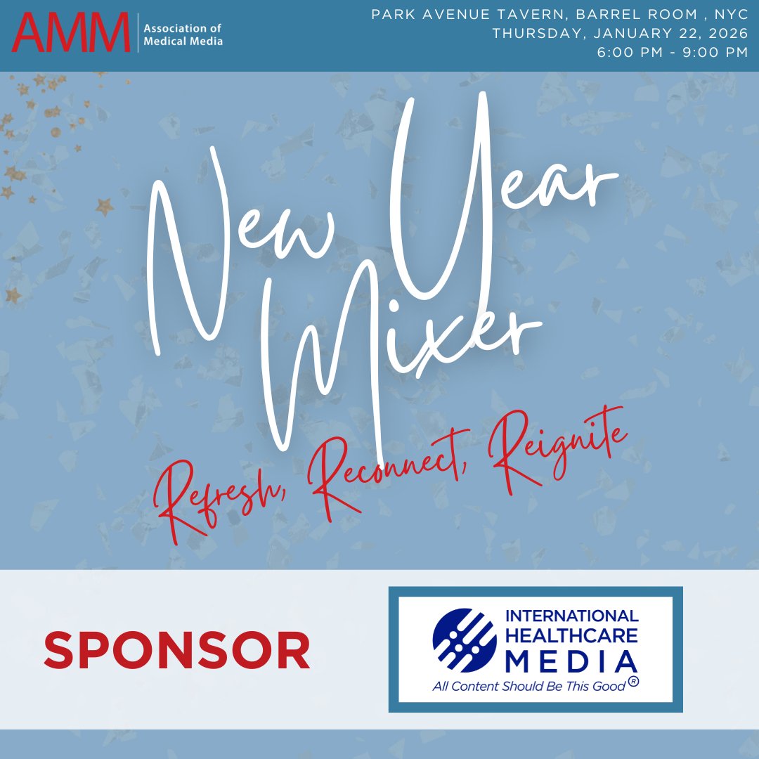 AMMUpdates's tweet image. Thank you to our newest New Year Mixer Sponsor 🎉 

We’re spotlighting International Healthcare Media, LLC (IHM). Your support helps bring our community together for an evening of connection and inspiration as we kick off the new year. 

Register today! ammonline.org/calendar-of-ev…