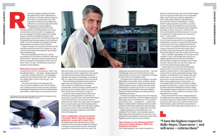 robskievans's tweet image. Recent mutual Captain’s chat with QF32 @RichardDeCrep for @BALPApilots well-traveled journal. For a technical art, flying needs a lot of humanity - hence heroes, trauma, passenger courtesy and his quest for resilience. portfolio.cpl.co.uk/The-Log/2025-w… #Pilotlife ✈️ 👨‍✈️ ☀️