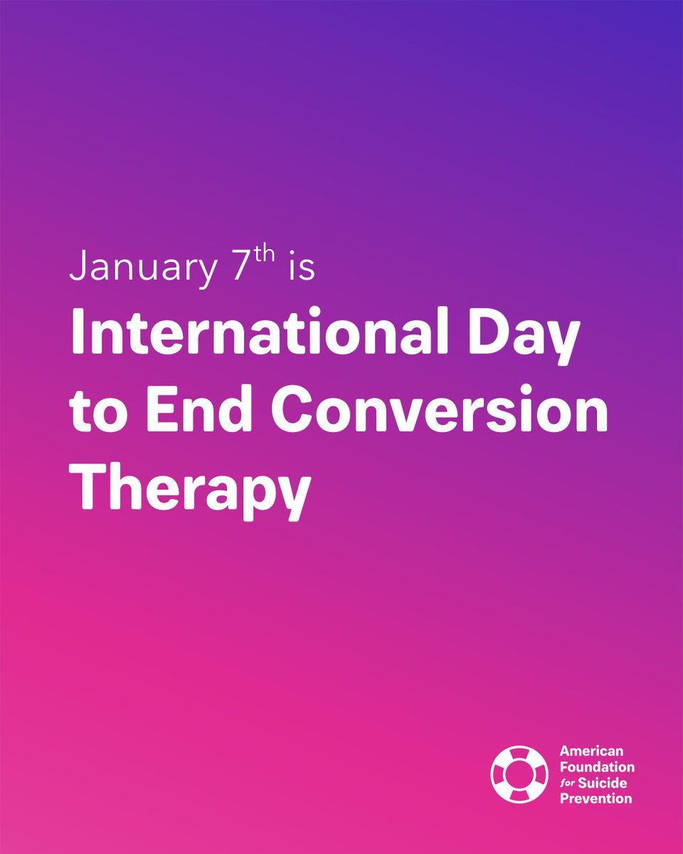Today is International Day to End Conversion Therapy  🏳️‍🌈

Together, we can educate ourselves, support efforts to end conversion therapy, support LGBTQ+ mental health, and remind everyone that they are accepted exactly as they are. 🌈 🫶 

Learn more: thetrevorproject.org/blog/idect/